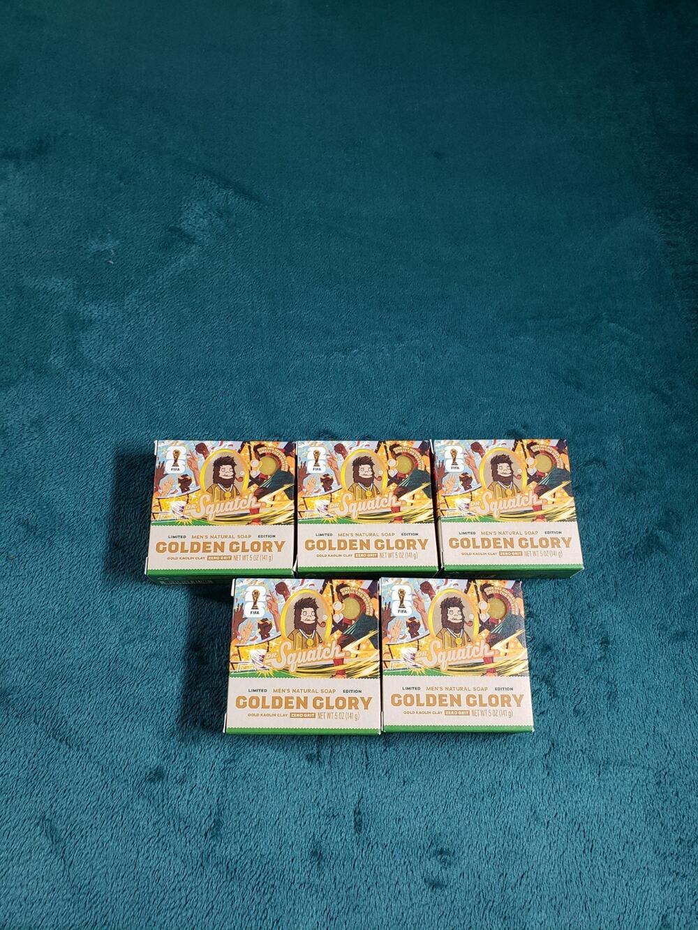 Dr. Squatch Soap Golden Glory Fifa Zero Grit Limited Edition 5 Pack